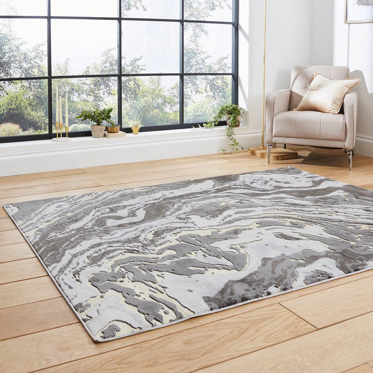 Aldrin Marble Swirl Rug