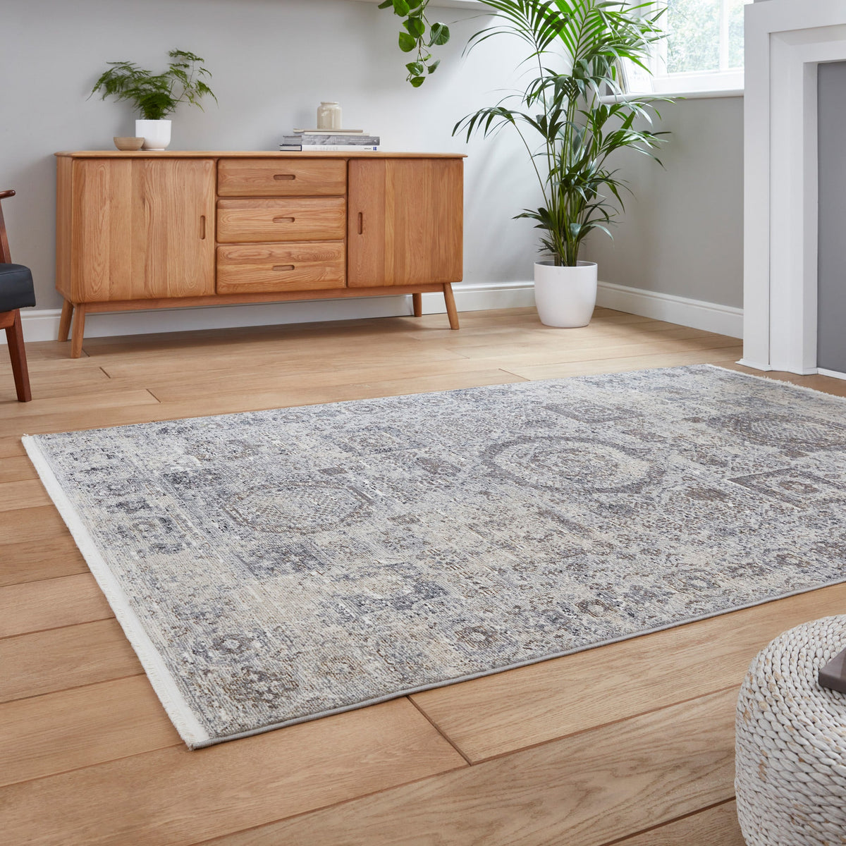 Thea Grey Moroccan Distressed Antique Rug