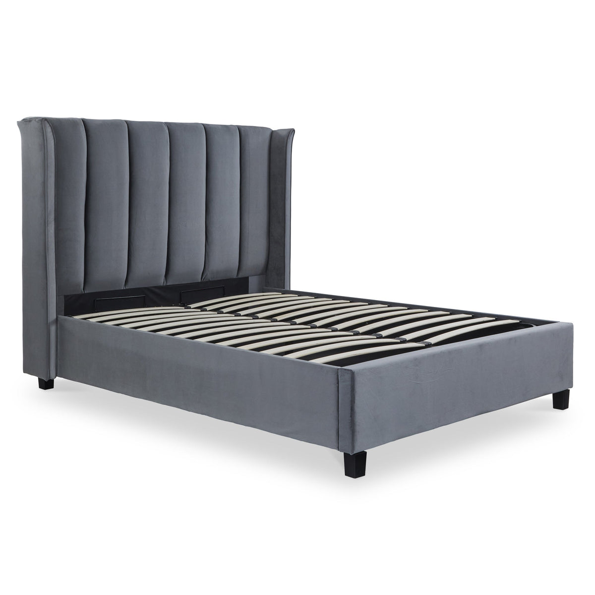 Mia Velvet Ottoman Storage Bed Frame