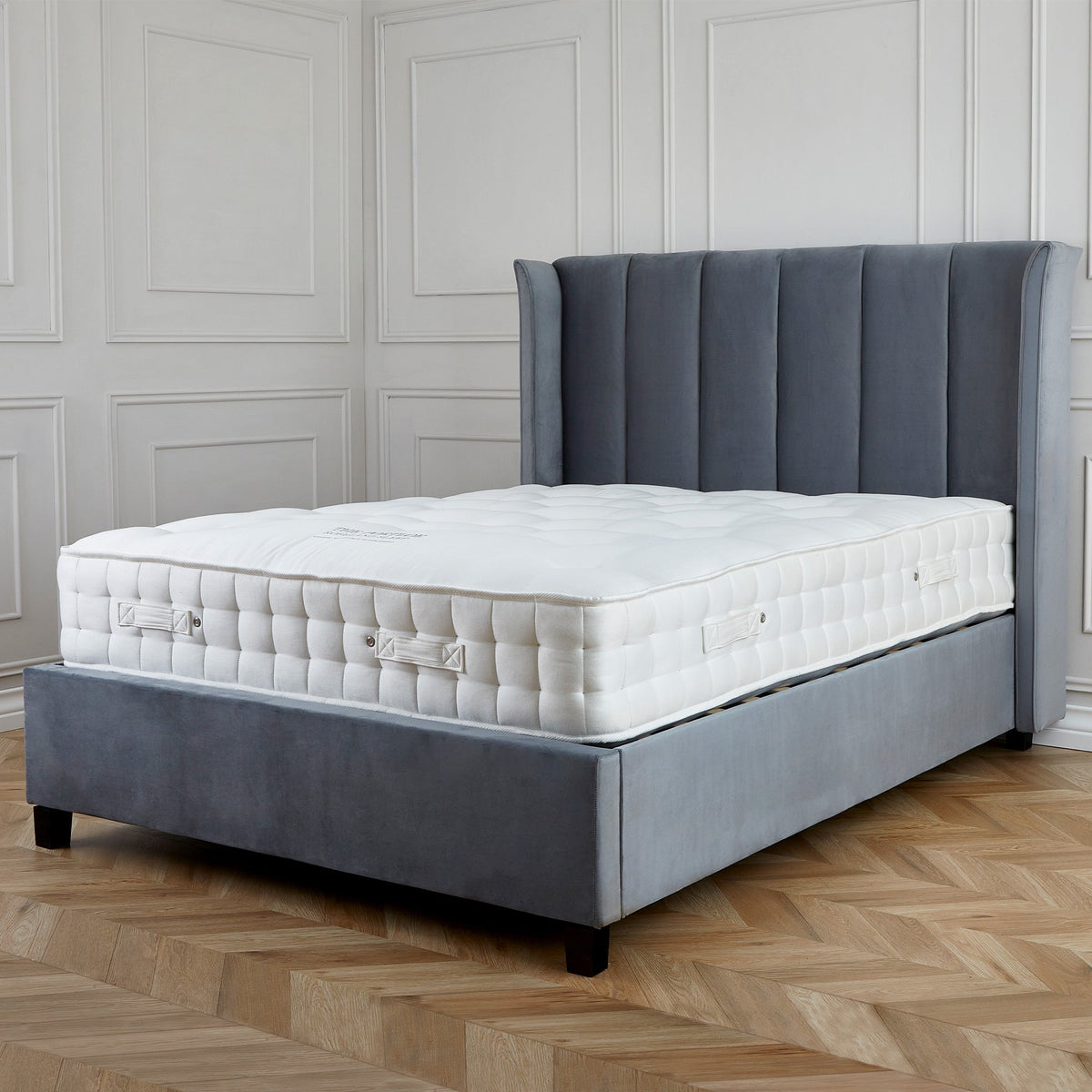 Mia Velvet Ottoman Storage Bed Frame