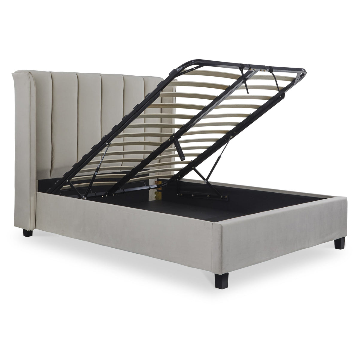 Mia Velvet Ottoman Storage Bed Frame