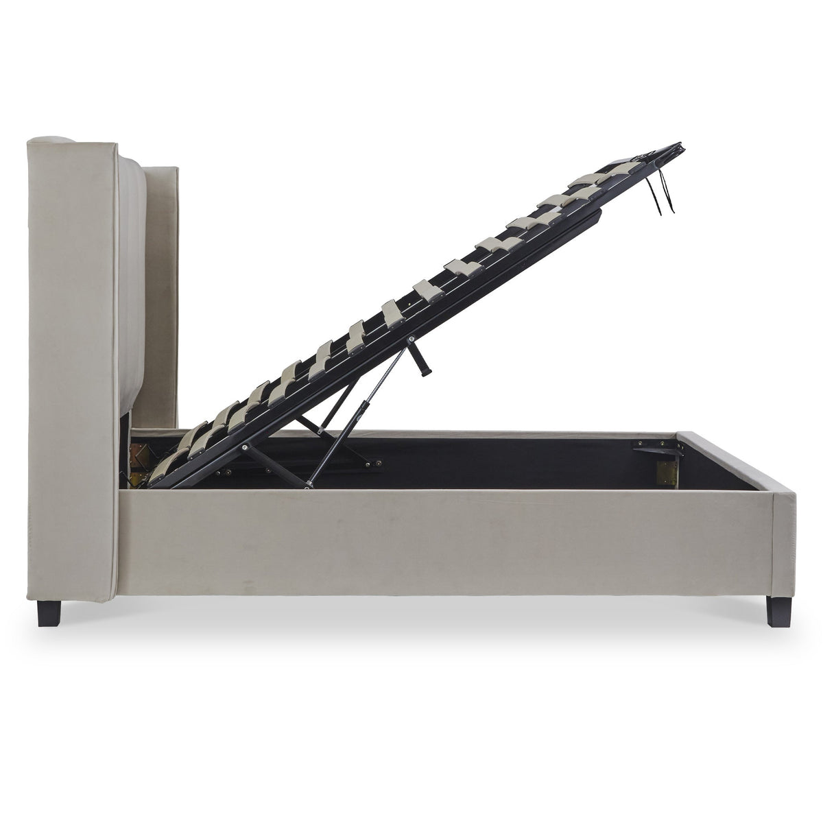 Mia Velvet Ottoman Storage Bed Frame