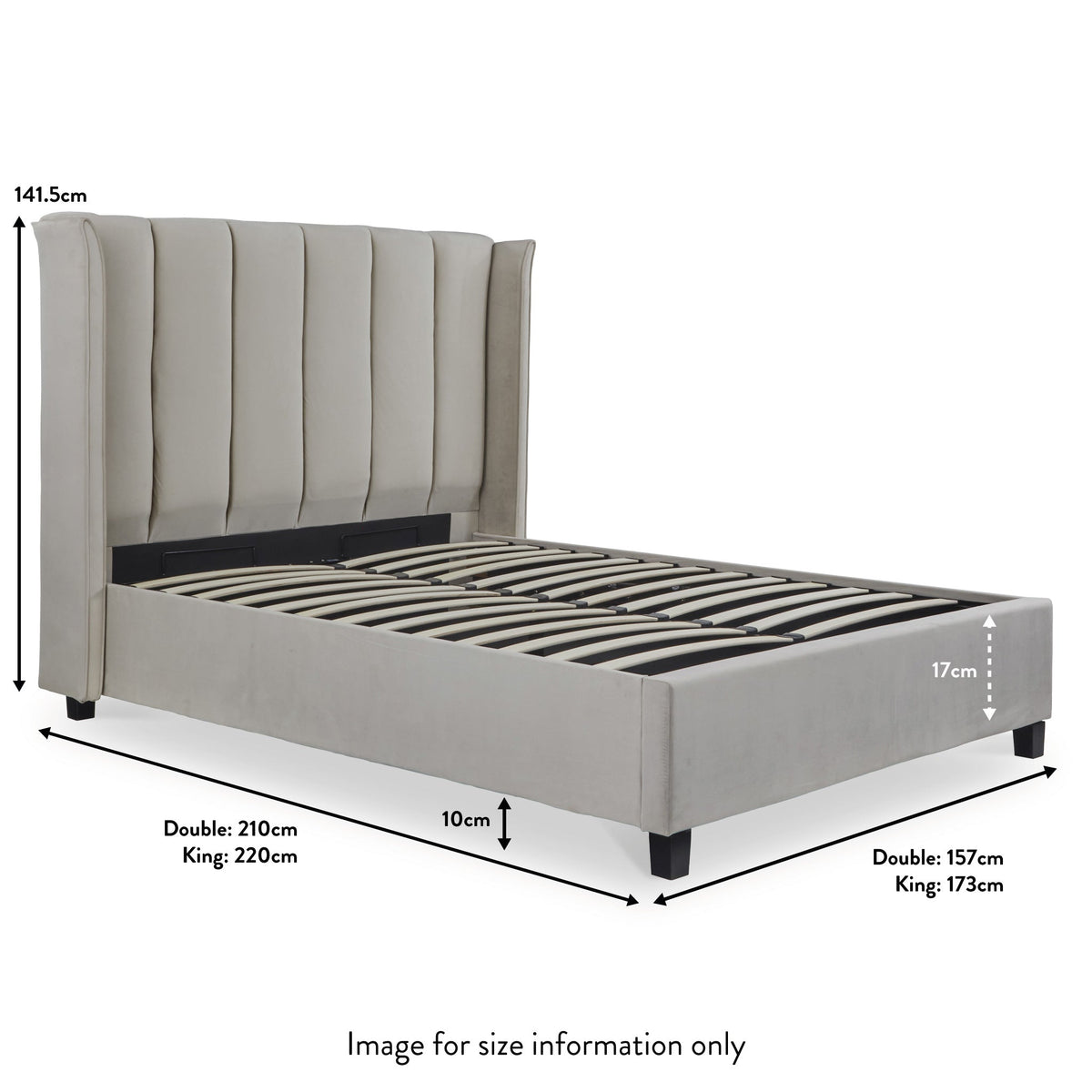 Mia Velvet Ottoman Storage Bed Frame