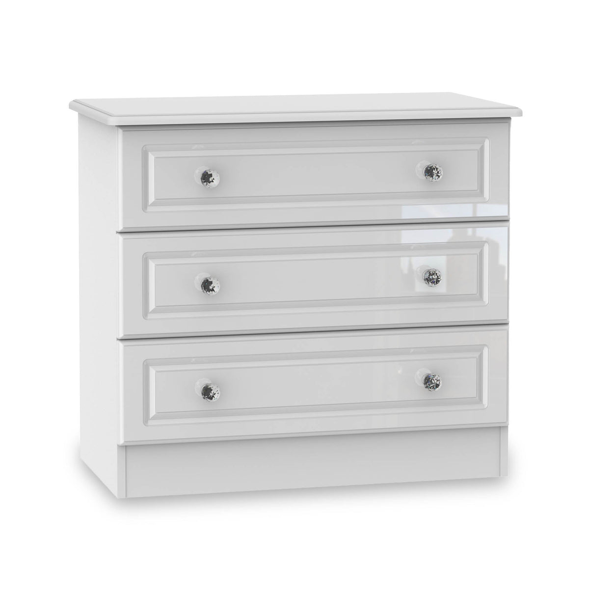 Kinsley White Gloss 3 Drawer Chest