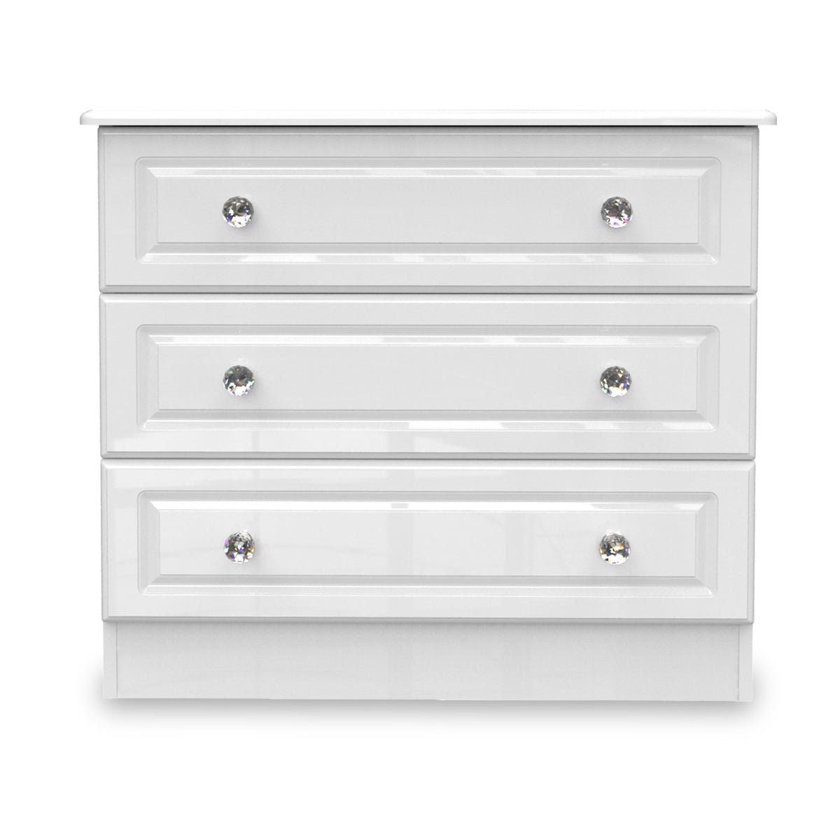 Kinsley White Gloss 3 Drawer Chest