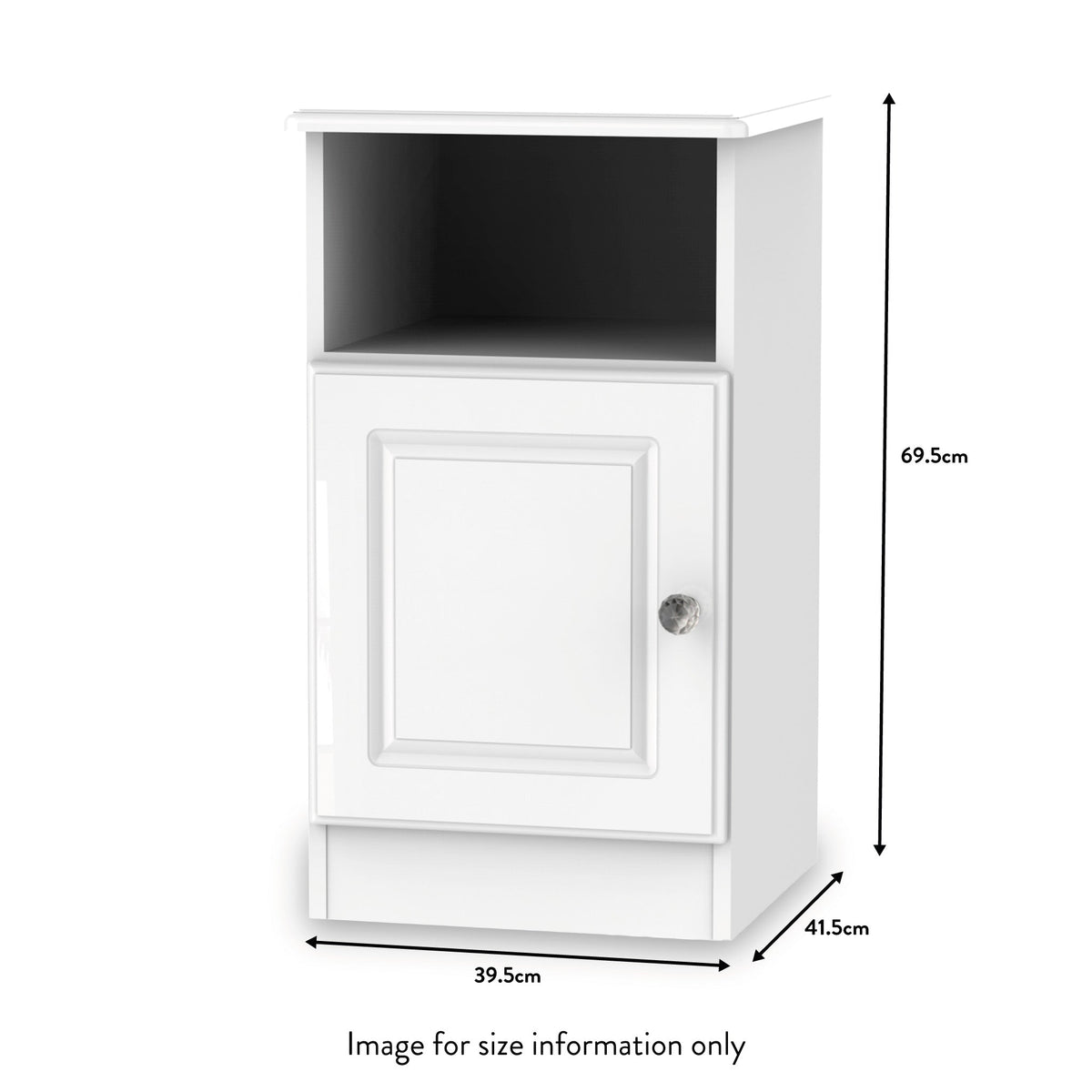 Kinsley White Gloss 4 Piece Bedroom Set