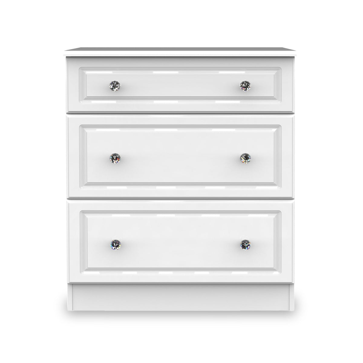 Kinsley White Gloss 3 Drawer Deep Chest