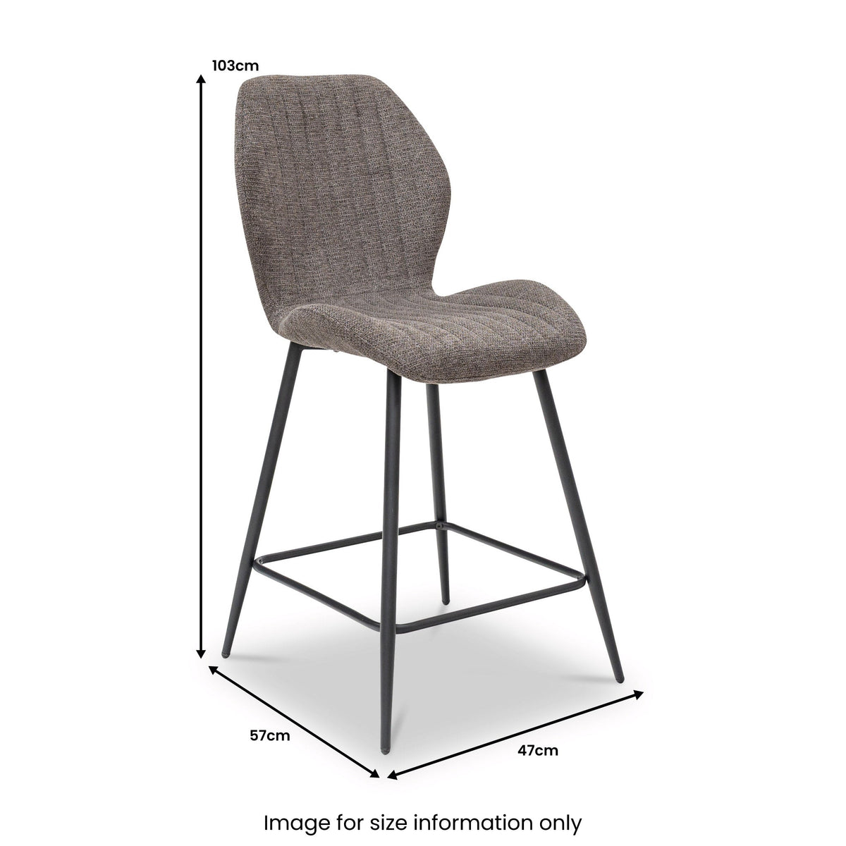 Camber Textured Fabric Bar Stool