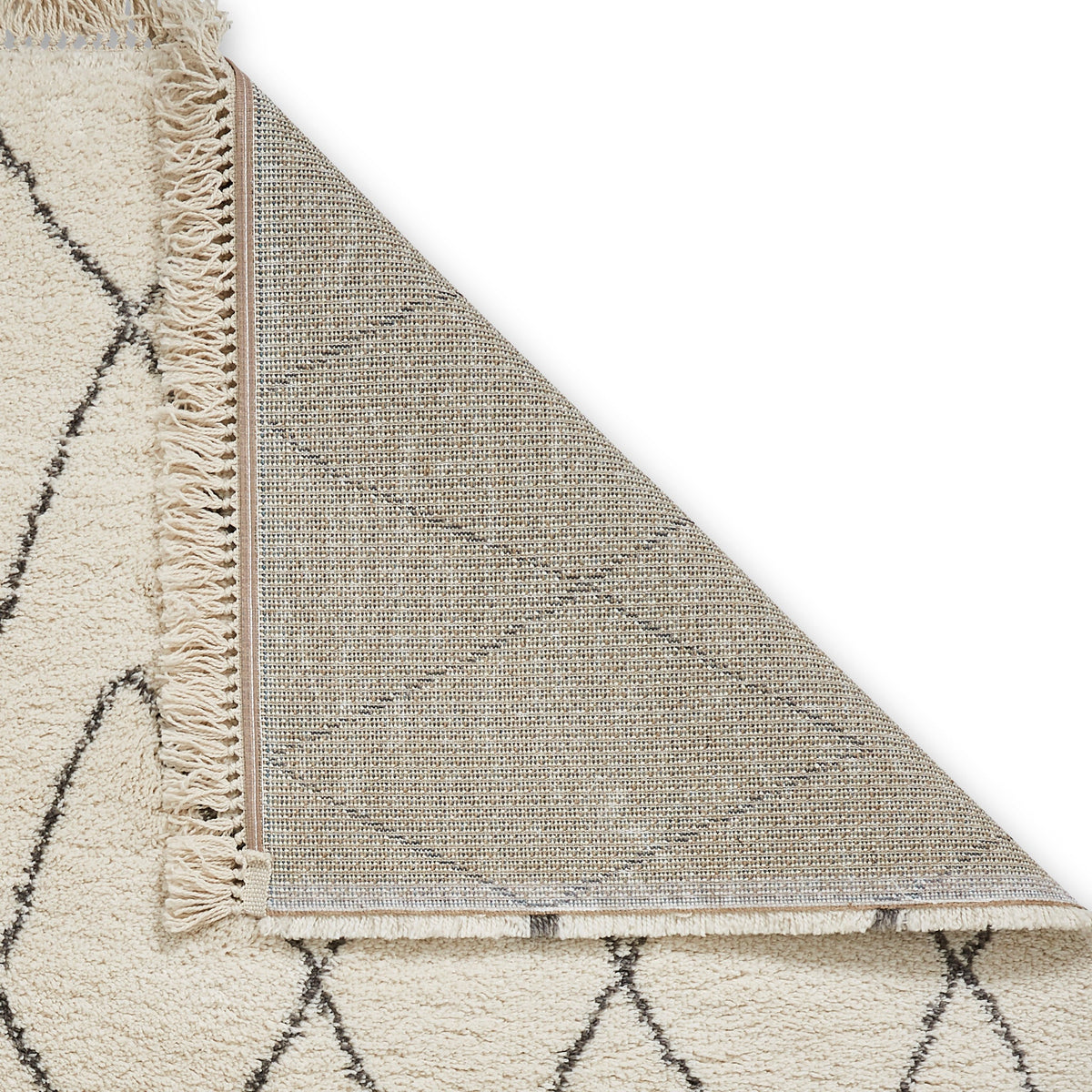 Edie Boho Diamond Shaggy Rug