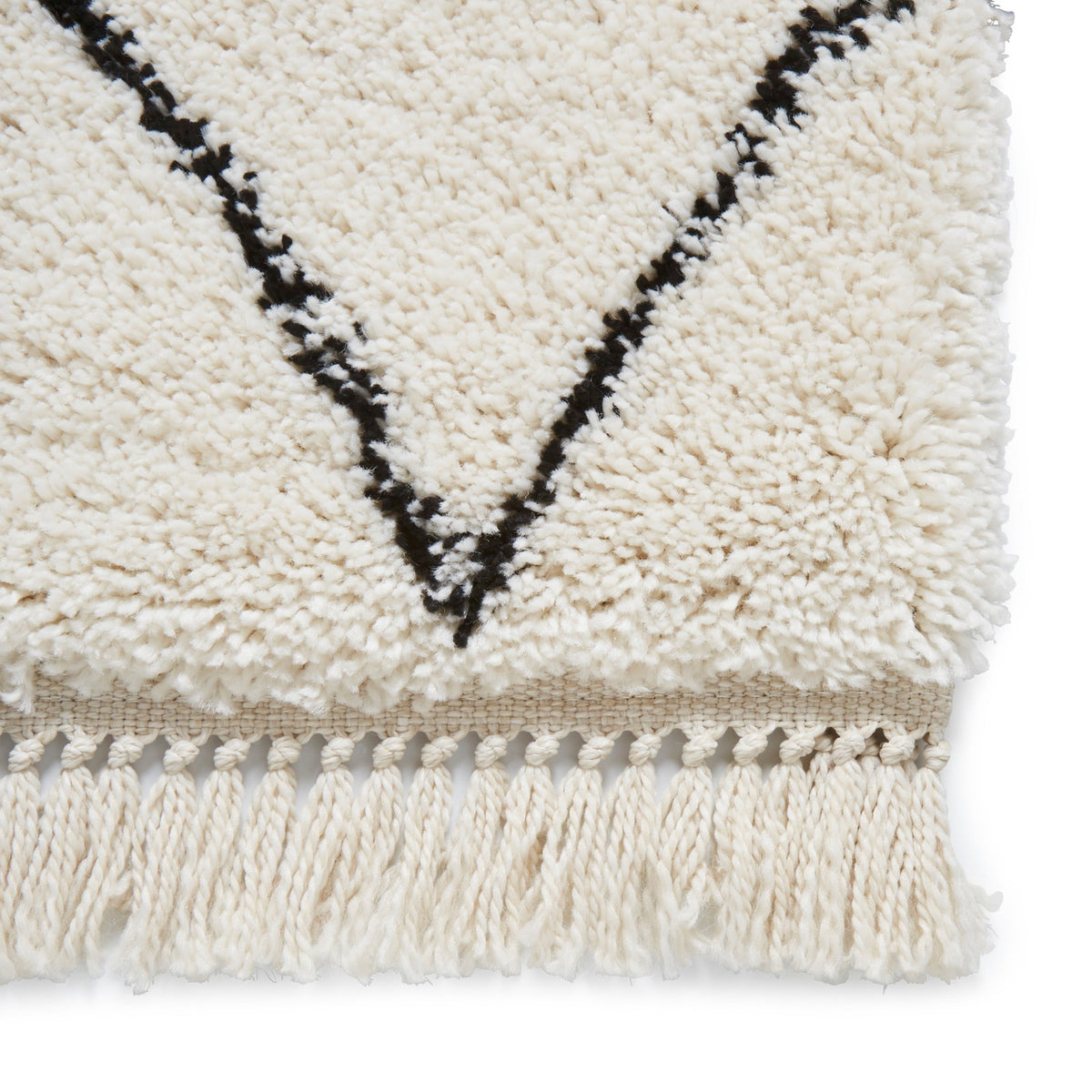 Edie Boho Diamond Shaggy Rug