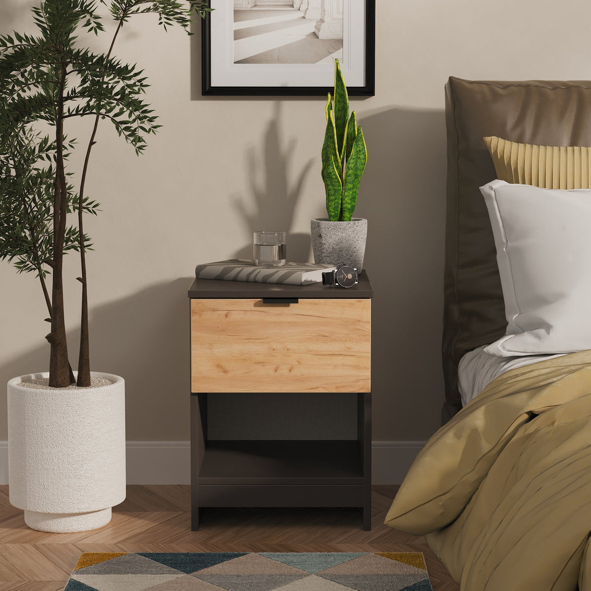 Huxley 1 Drawer Bedside Table