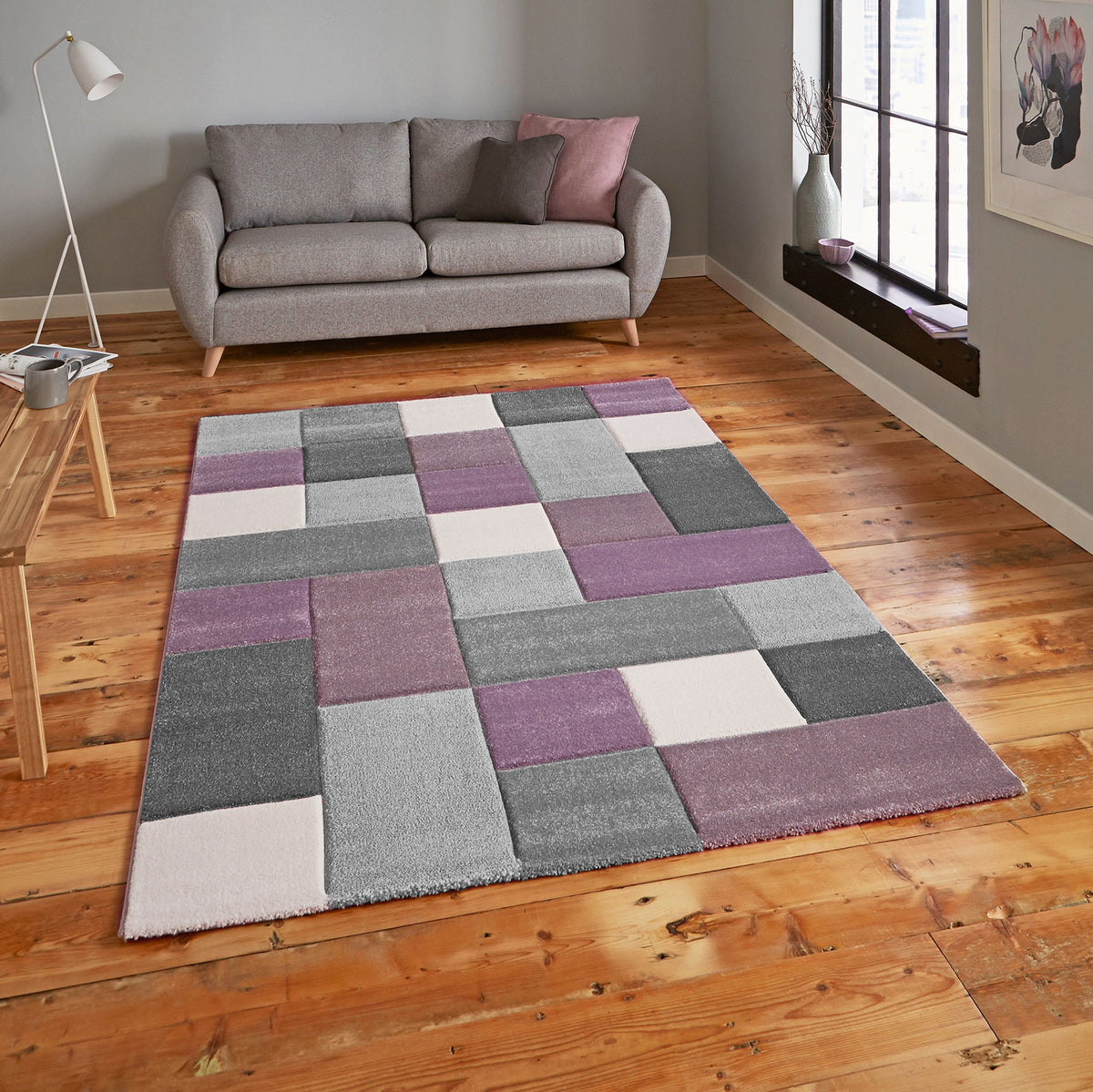 Brockton Square Patterned Hand Carved Rug