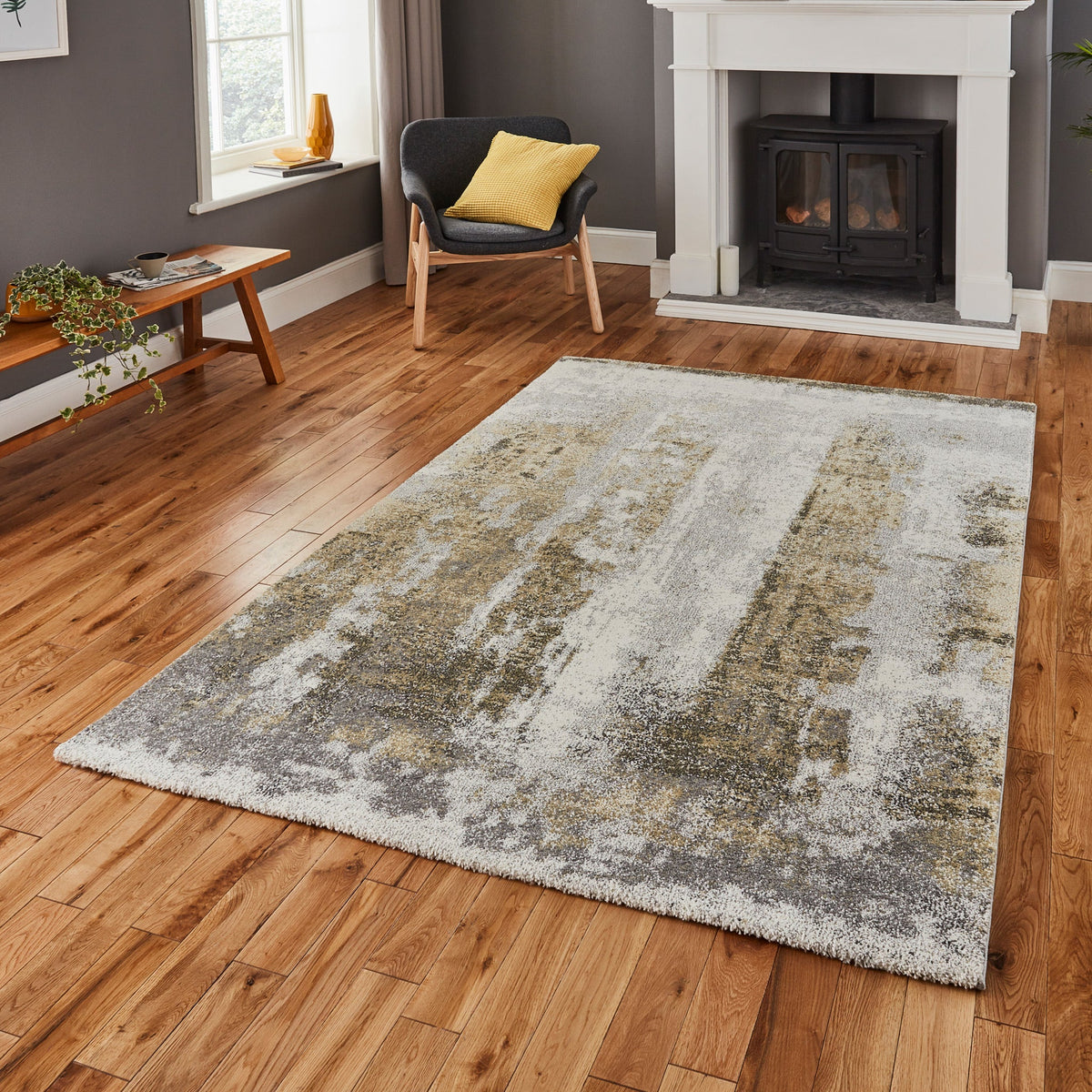 Brockton Abstract Patterned Hand Carved Rug