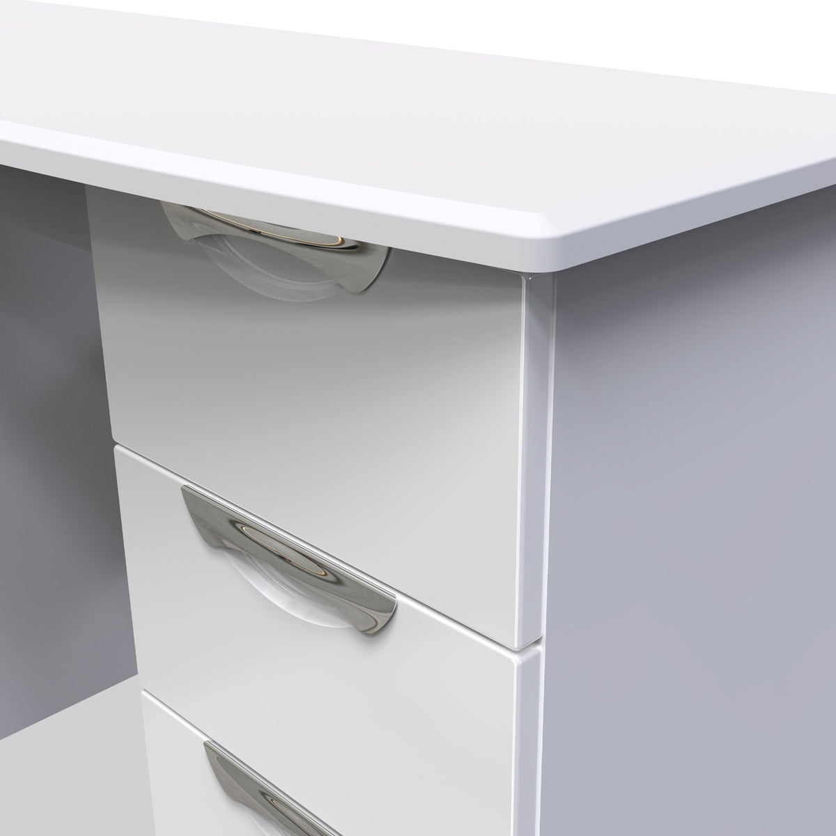 Beckett Gloss 6 Drawer Storage Desk