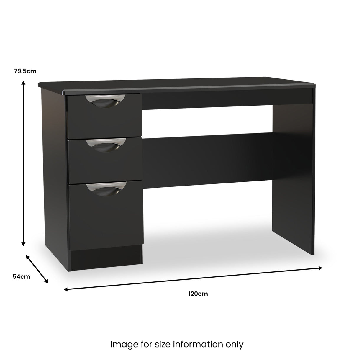 Beckett Gloss 3 Drawer Storage Desk