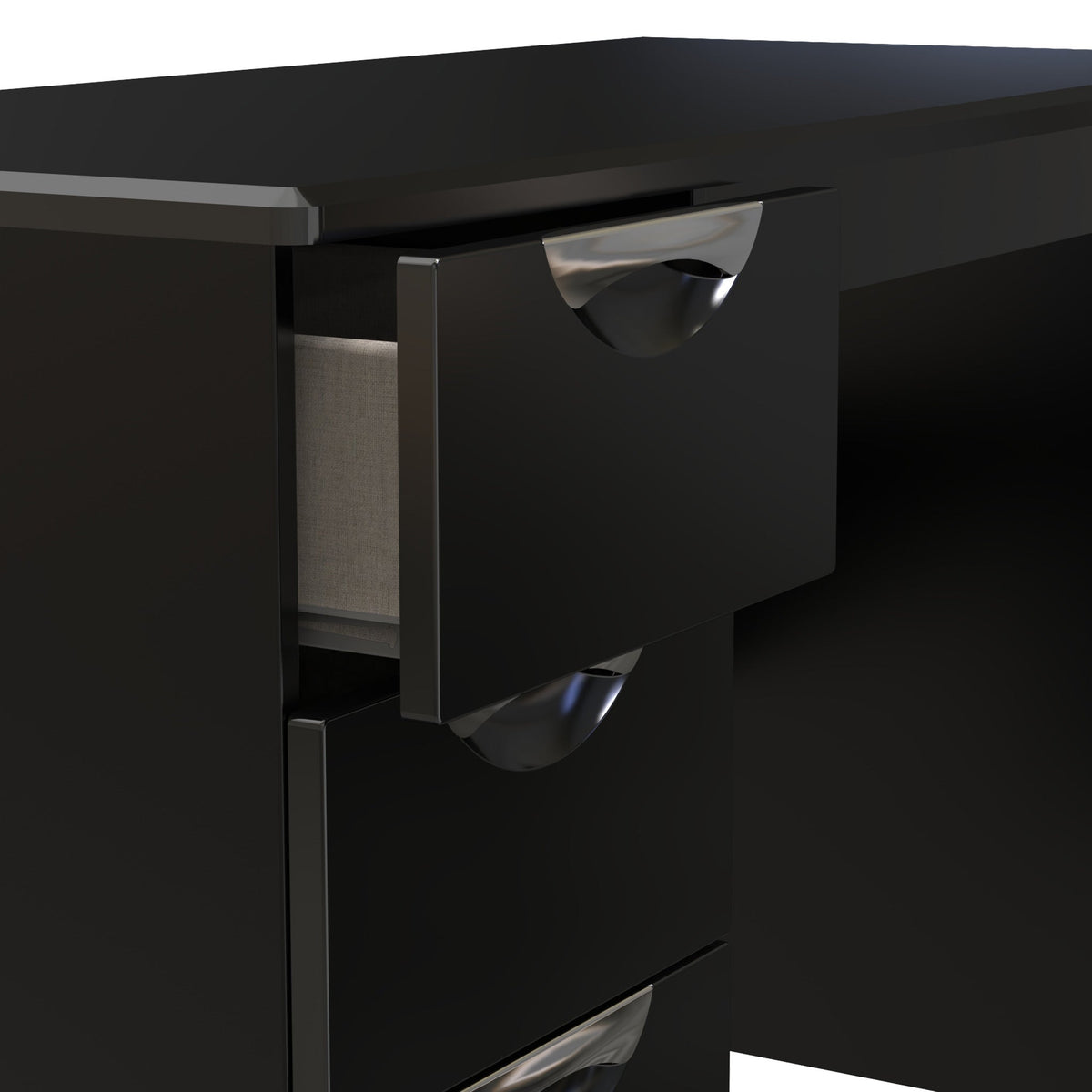 Beckett Gloss 3 Drawer Storage Desk