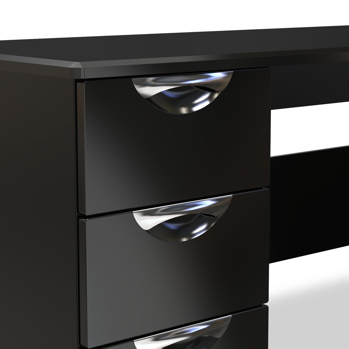 Beckett Gloss 3 Drawer Storage Desk