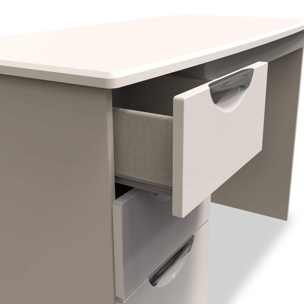 Beckett Gloss 3 Drawer Storage Desk