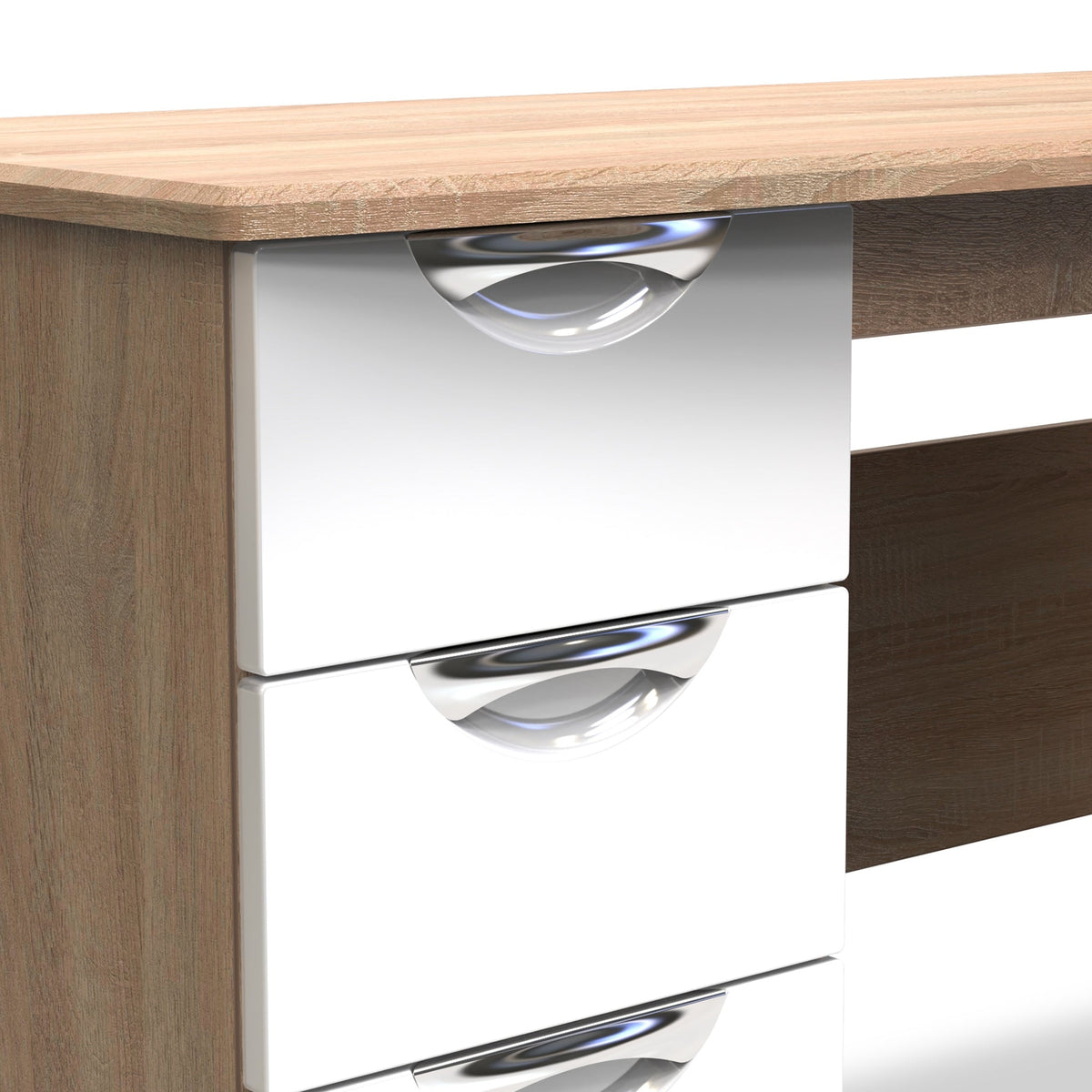 Beckett Gloss 3 Drawer Storage Desk
