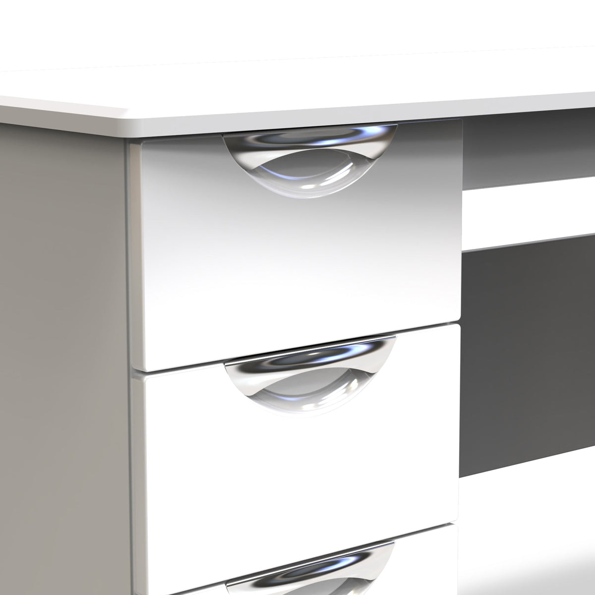 Beckett Gloss 3 Drawer Storage Desk