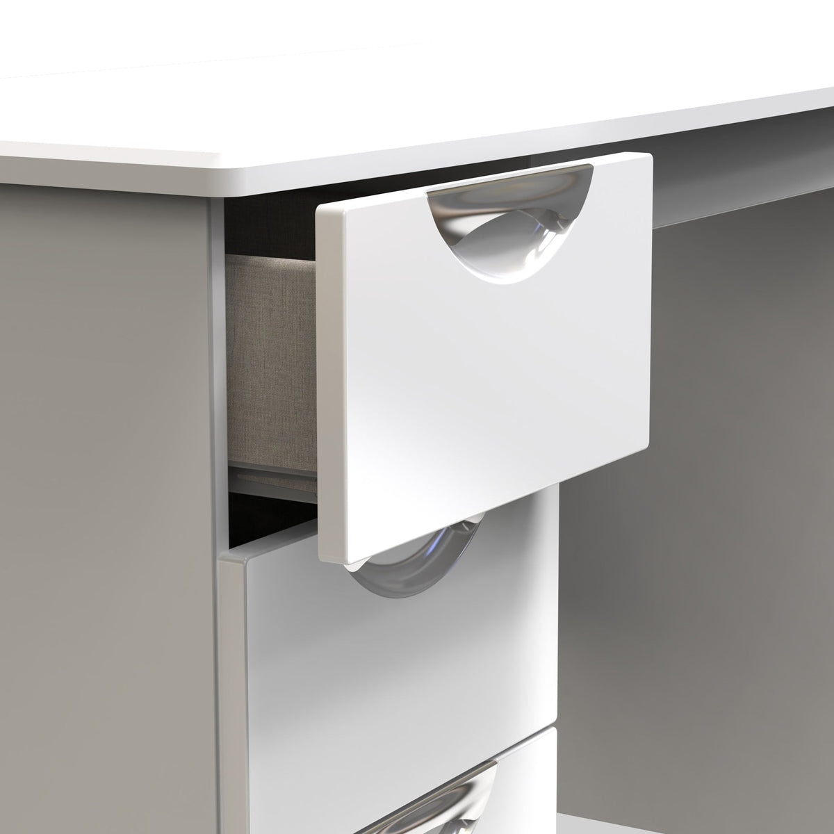 Beckett Gloss 3 Drawer Storage Desk