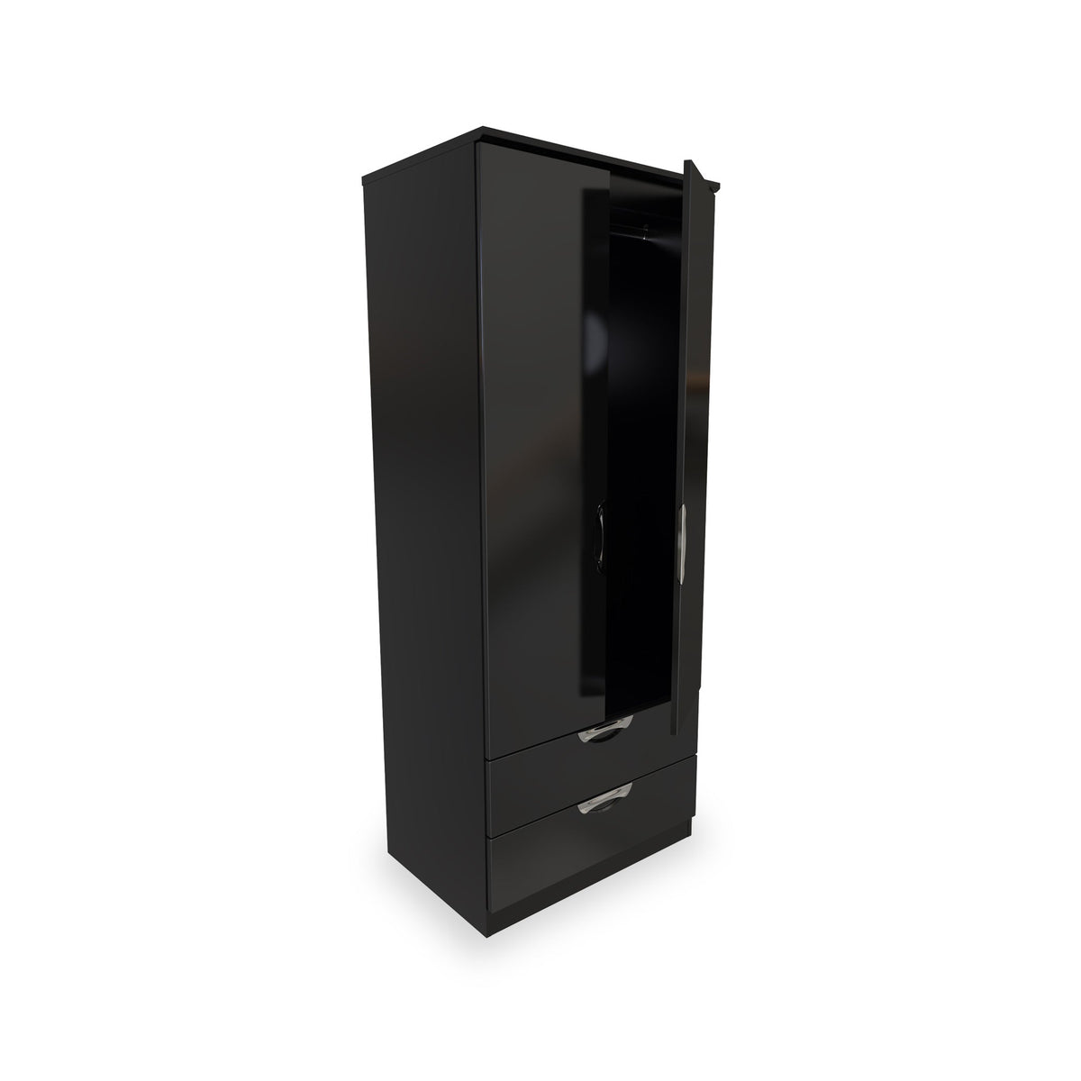 Beckett Gloss 2 Door 2 Drawer Wardrobe