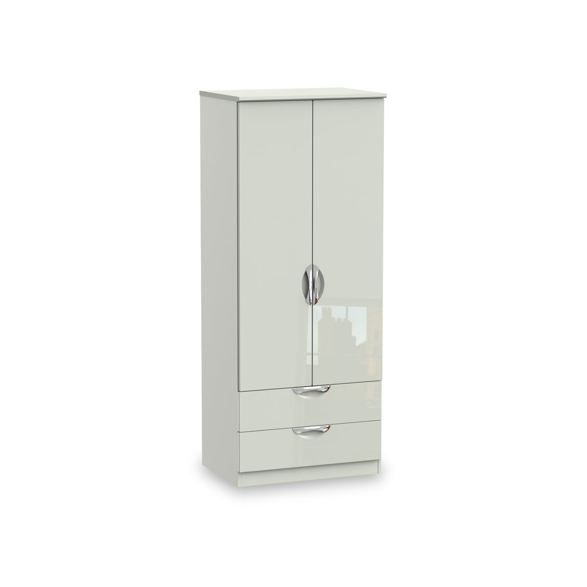 Beckett Gloss 2 Door 2 Drawer Wardrobe