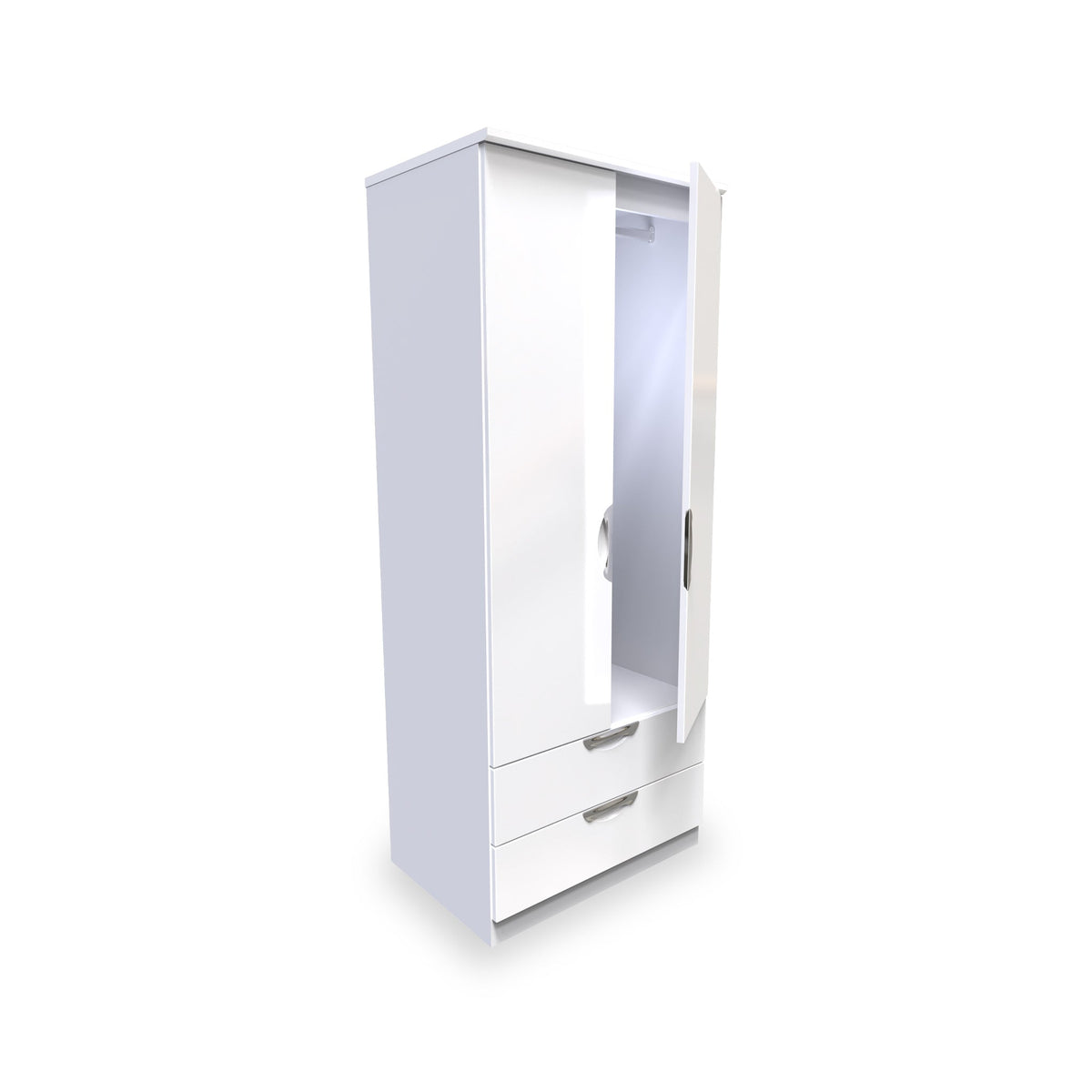 Beckett Gloss 2 Door 2 Drawer Wardrobe