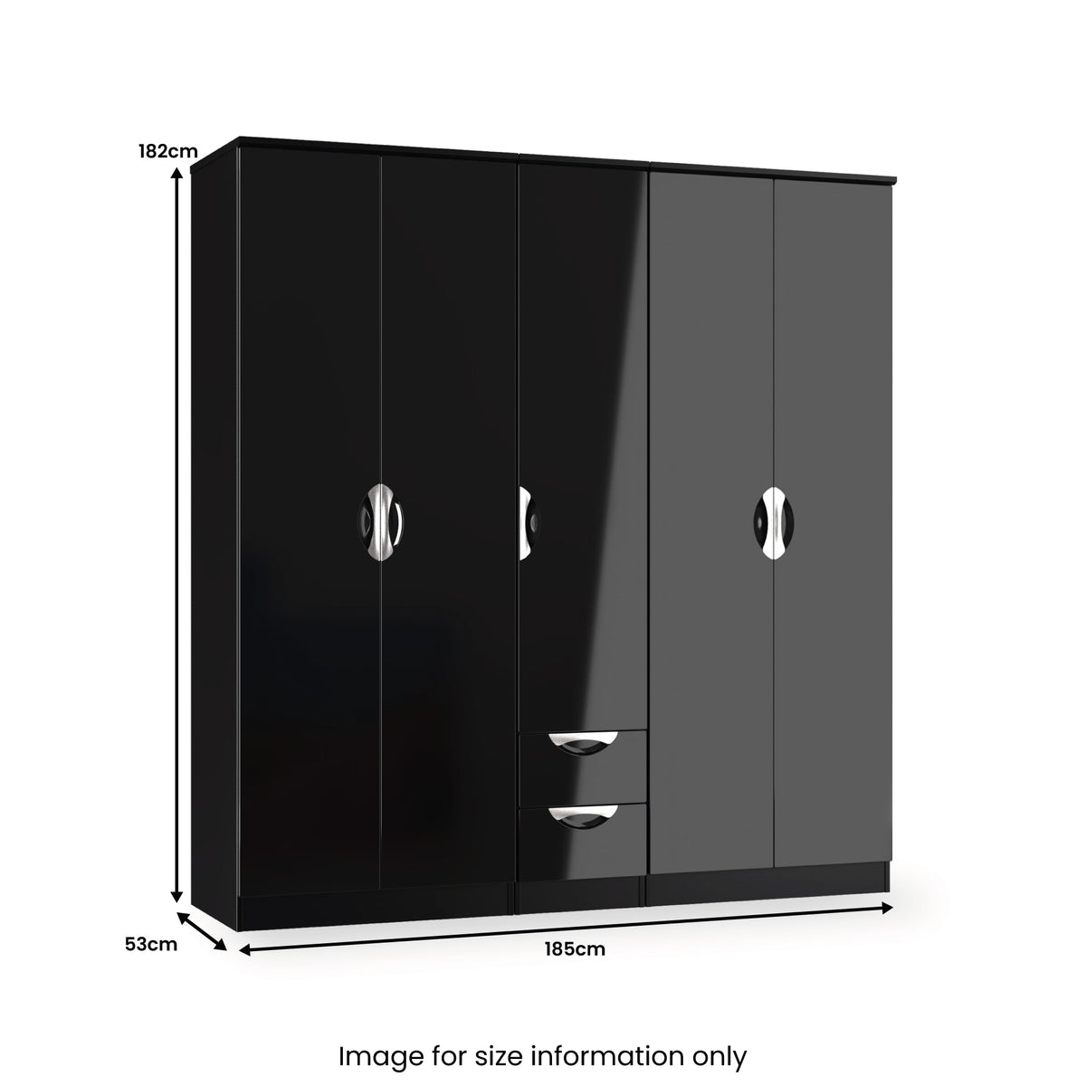 Beckett 5 Door 2 Drawer Wardrobe