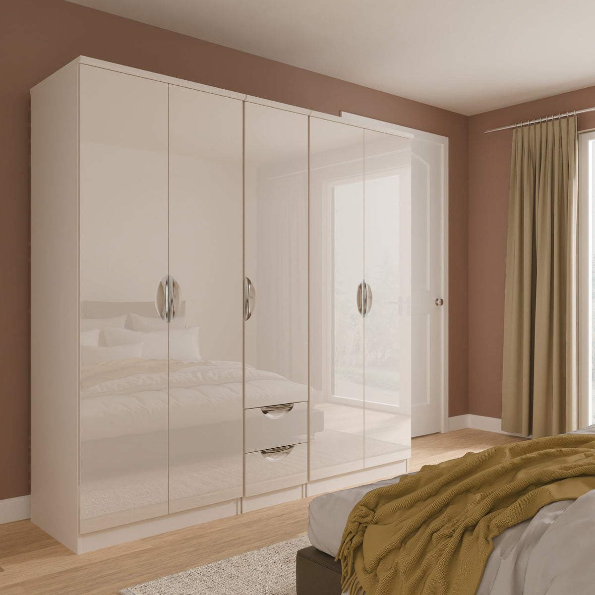 Beckett 5 Door 2 Drawer Wardrobe