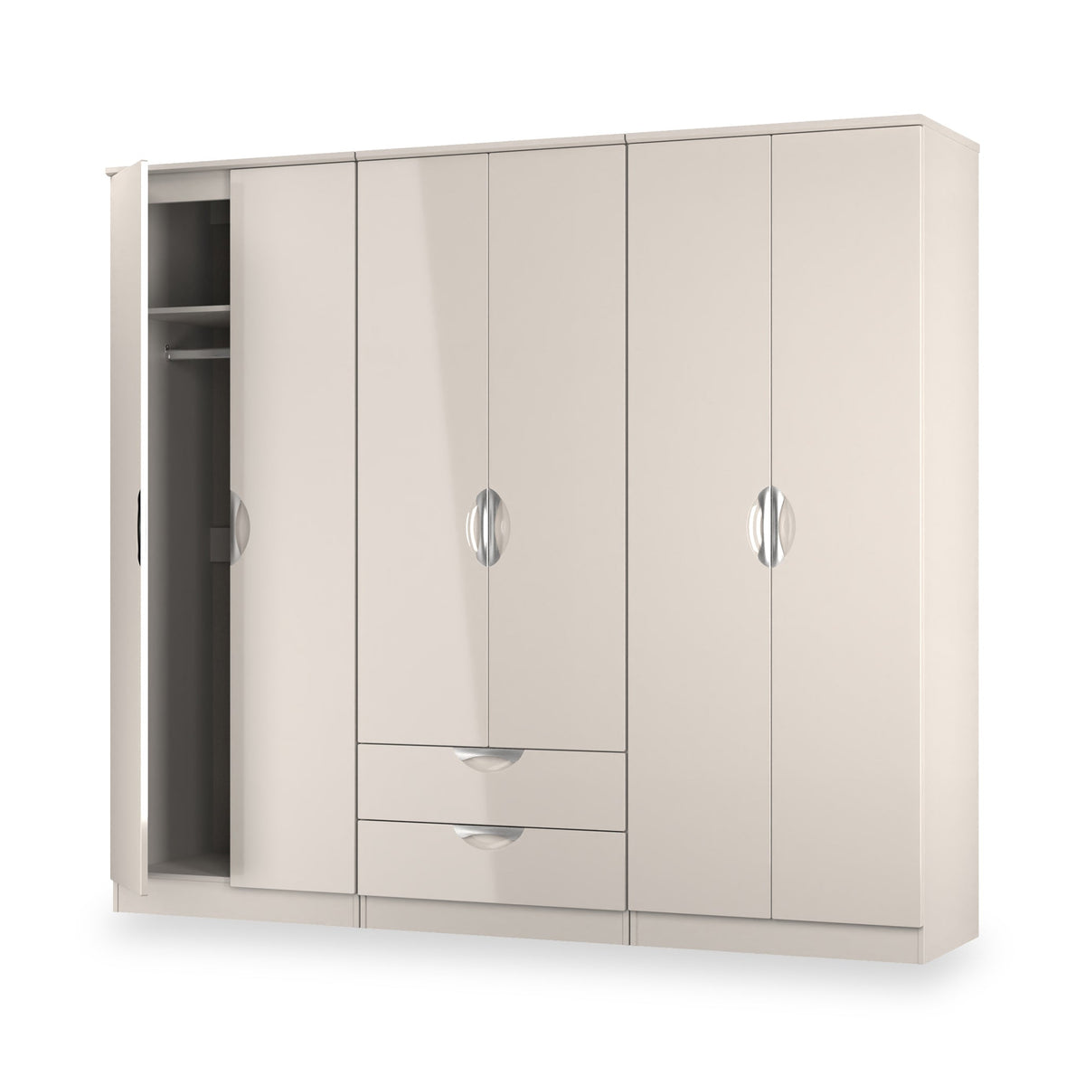 Becket 6 Door 2 Drawer Wardrobe