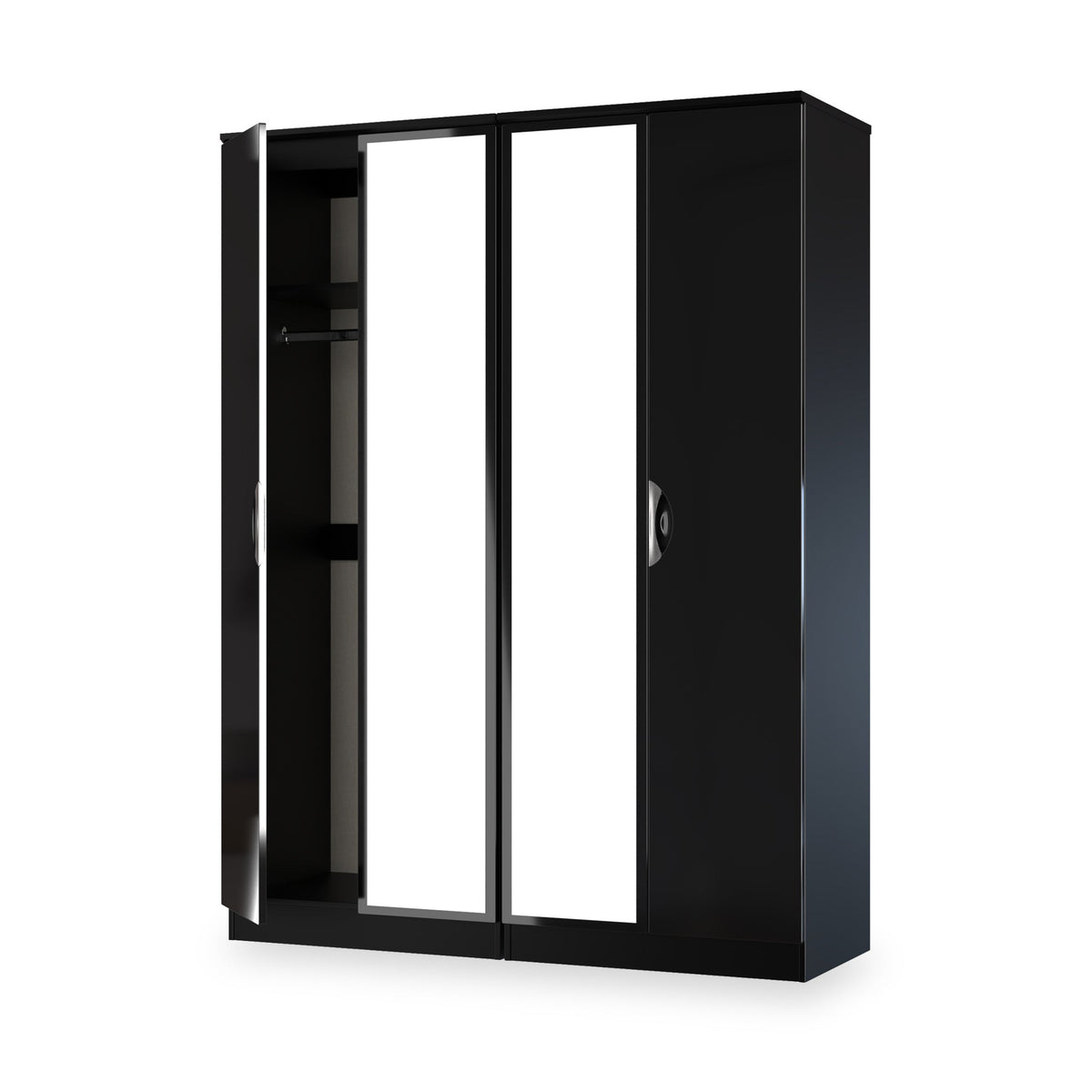 Beckett 4 Door Mirrored Wardrobe