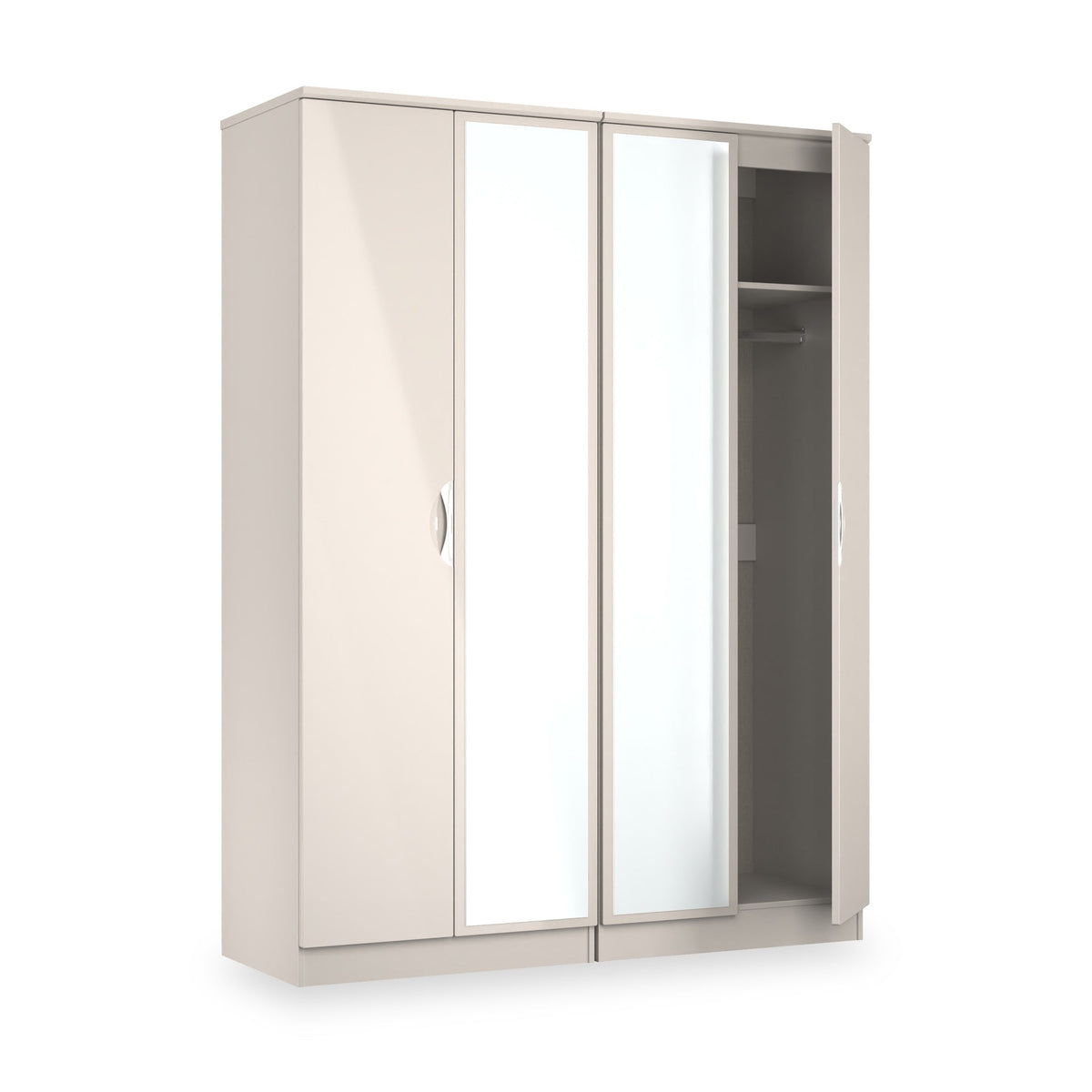 Beckett 4 Door Mirrored Wardrobe