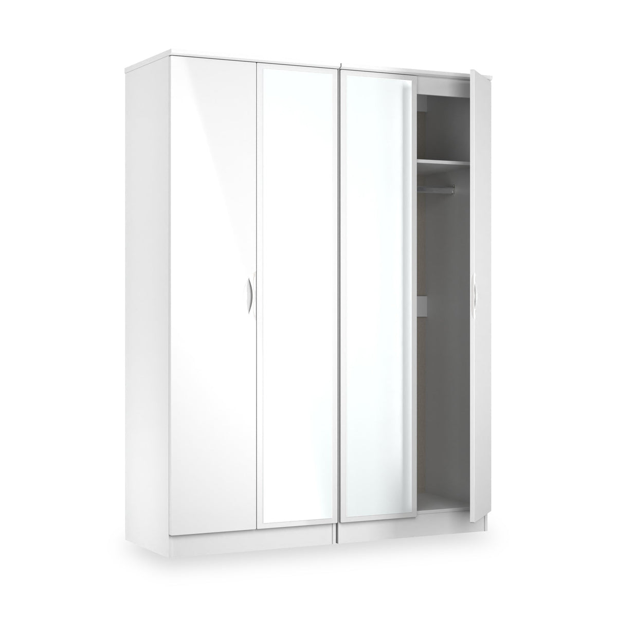 Beckett 4 Door Mirrored Wardrobe