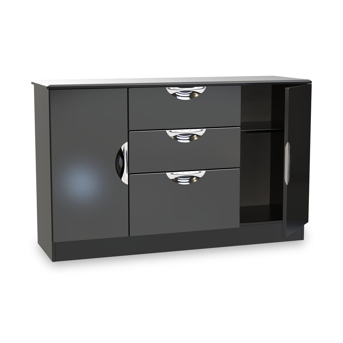 Beckett Gloss 2 Door 3 Drawer Sideboard