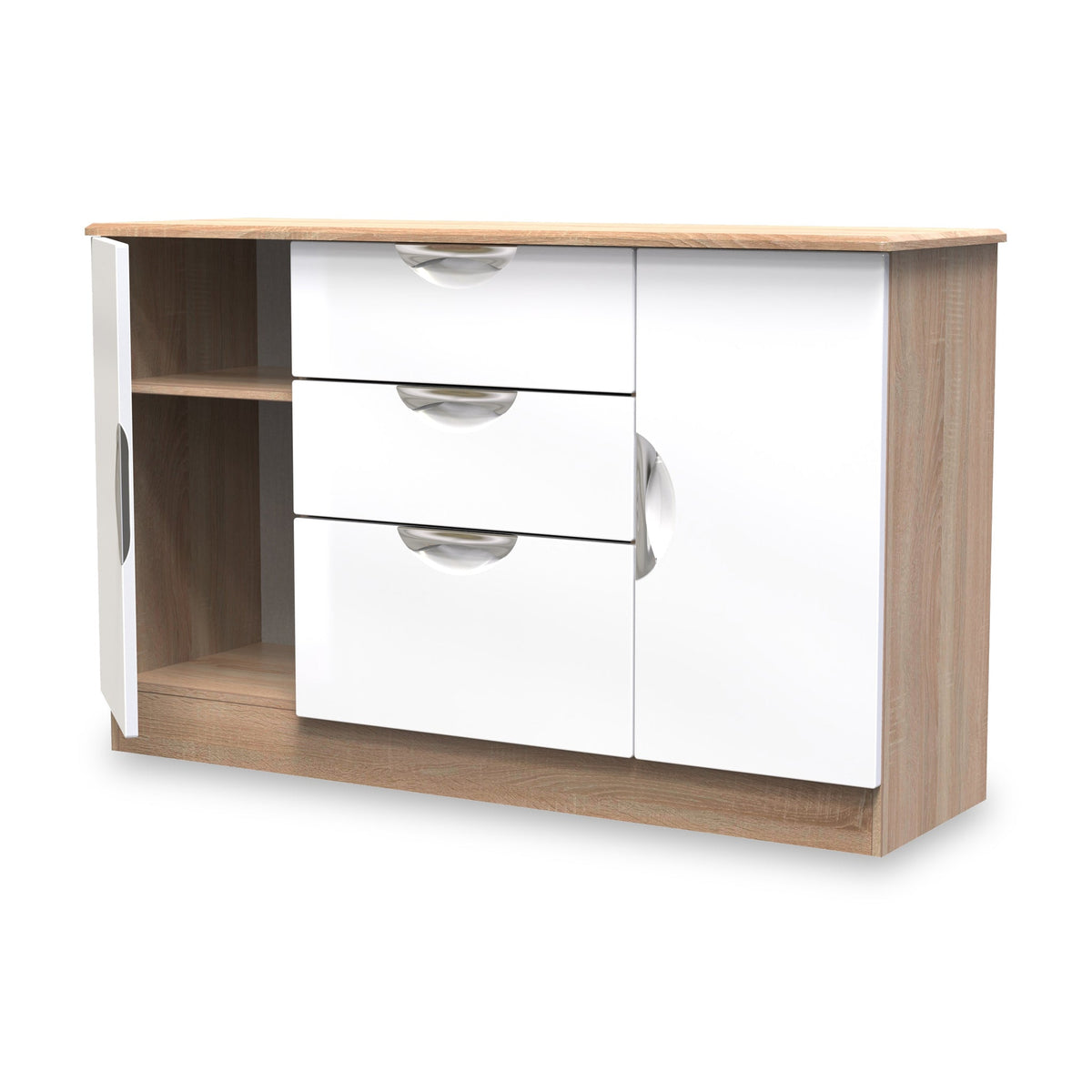 Beckett Gloss 2 Door 3 Drawer Sideboard