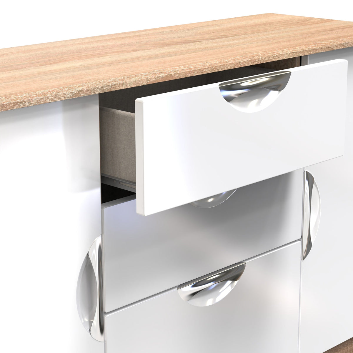 Beckett Gloss 2 Door 3 Drawer Sideboard