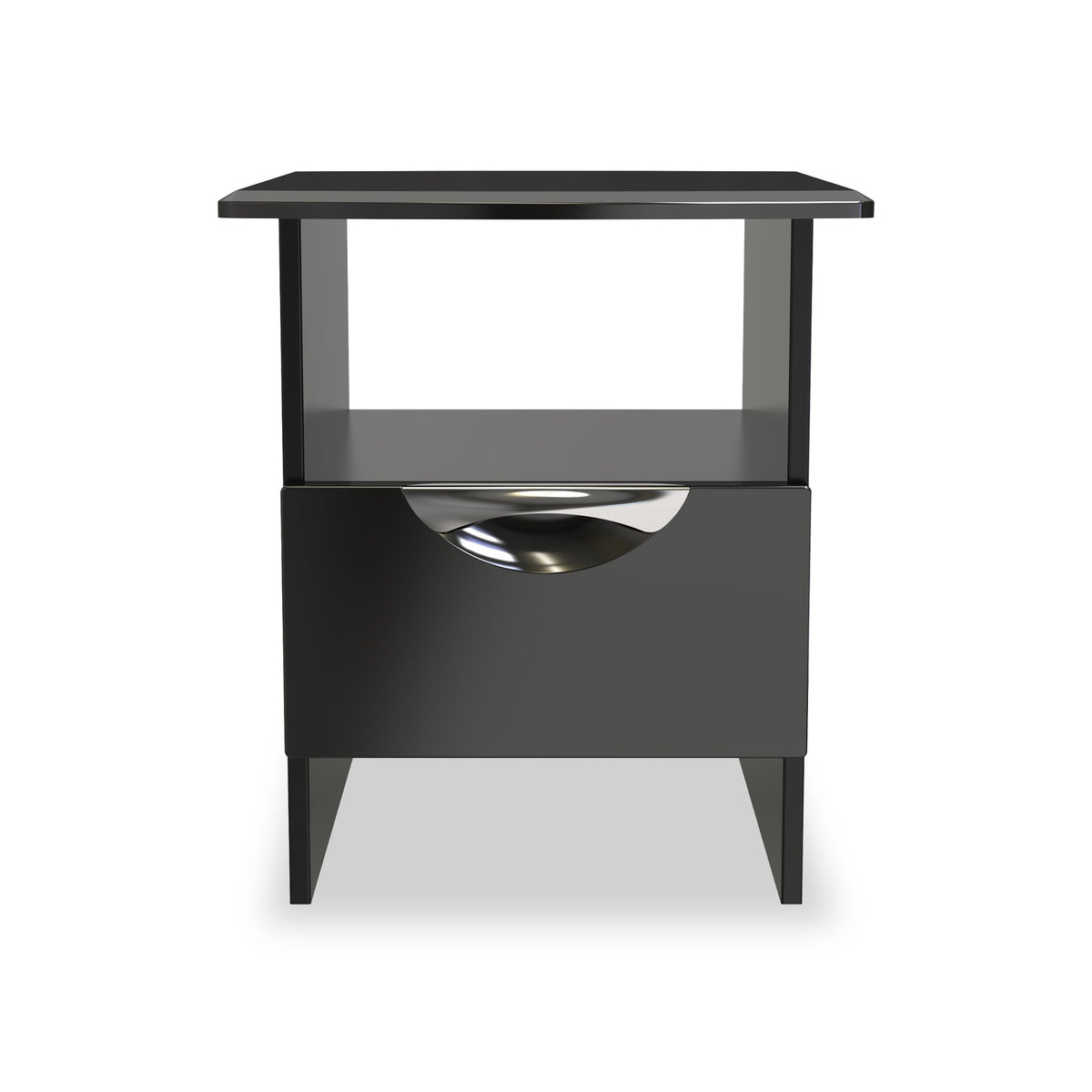 Beckett Gloss 1 Drawer with Open Shelf Lamp Table