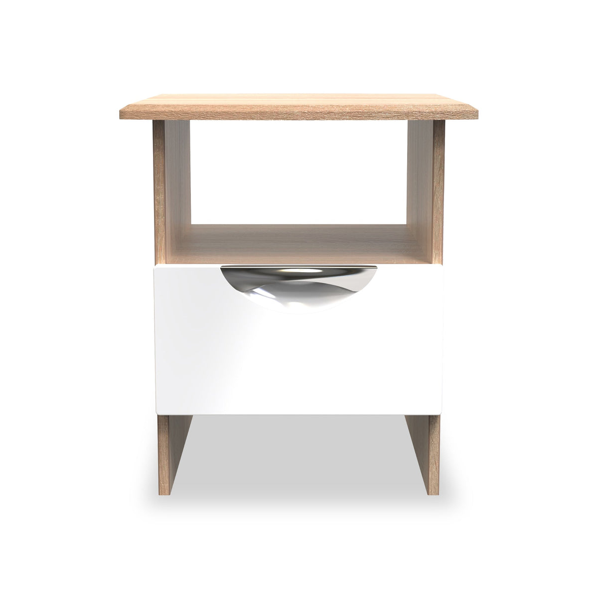Beckett Gloss 1 Drawer with Open Shelf Lamp Table