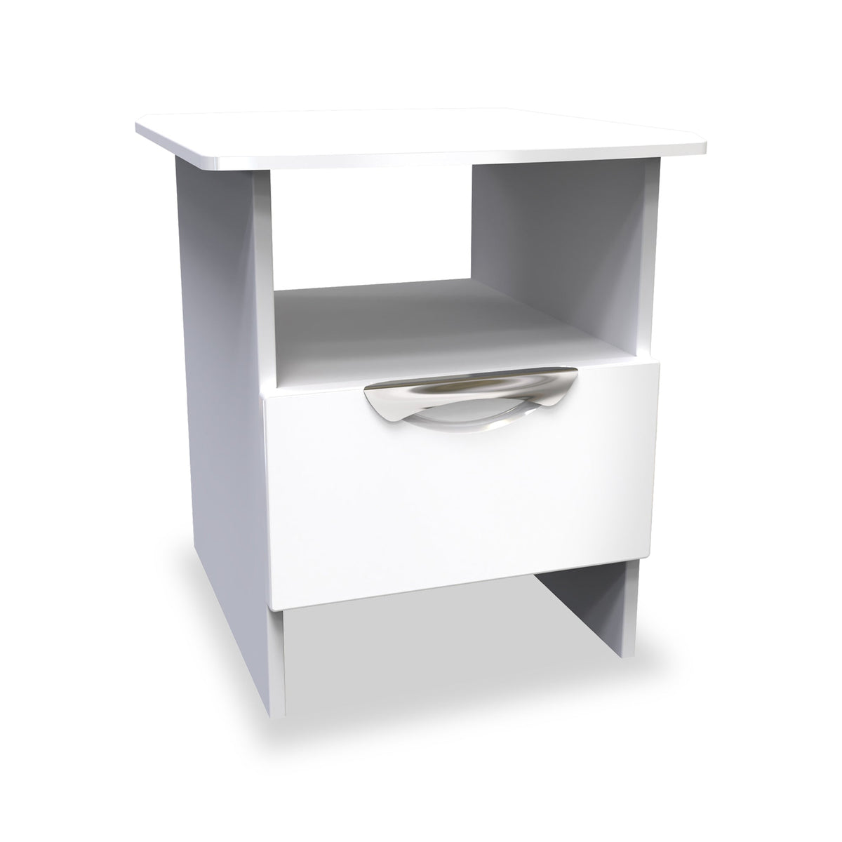 Beckett Gloss 1 Drawer with Open Shelf Lamp Table