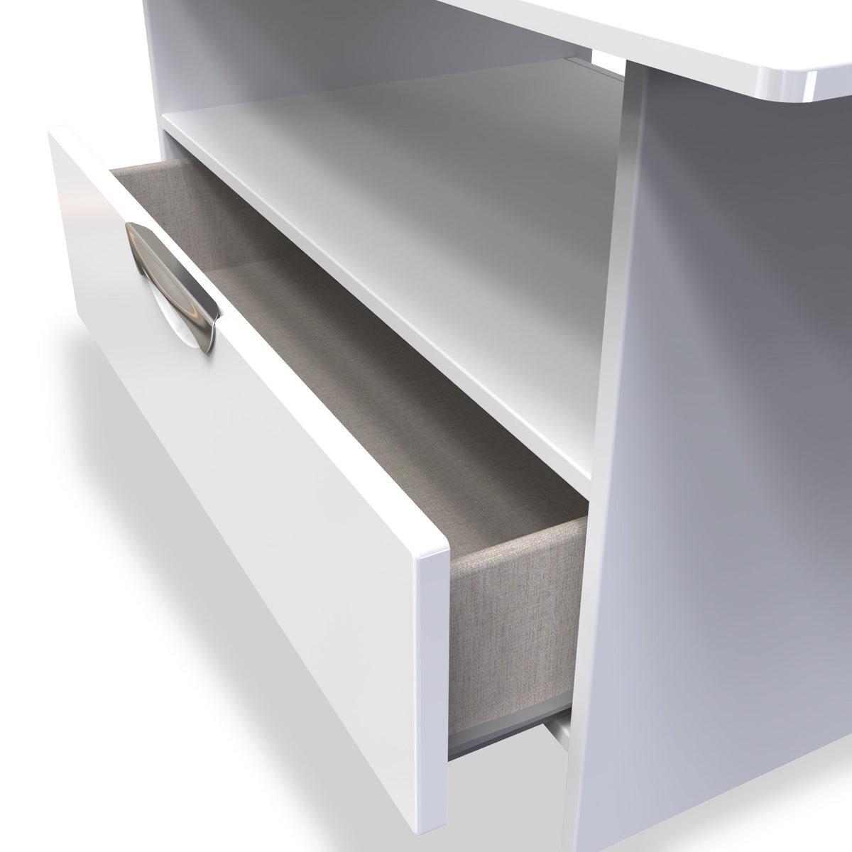 Beckett Gloss 1 Drawer with Open Shelf Coffee Table