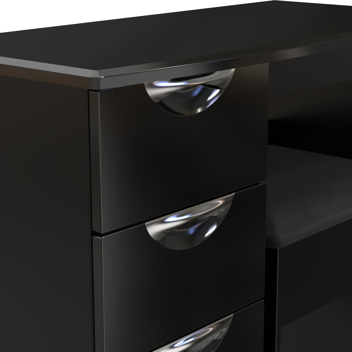 Beckett Gloss Dressing Table with Stool