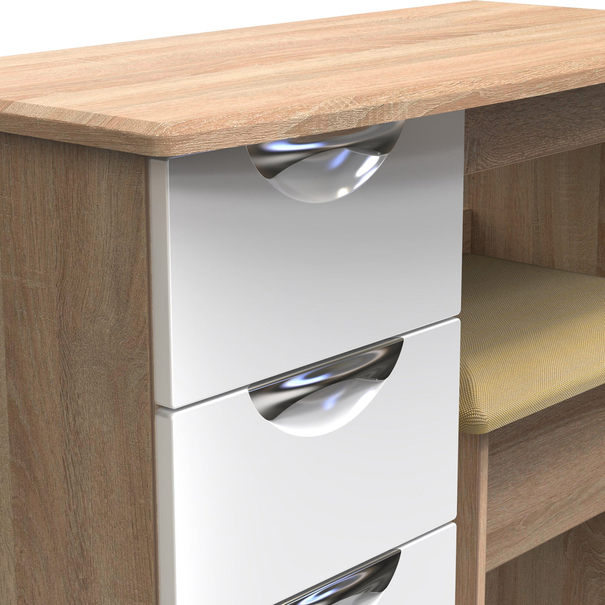 Beckett Gloss Dressing Table with Stool