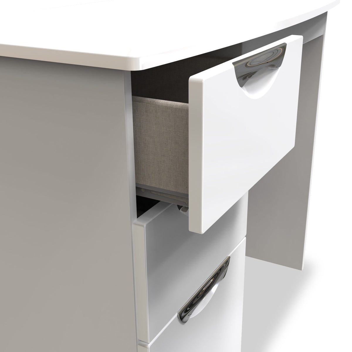 Beckett Gloss Dressing Table with Stool