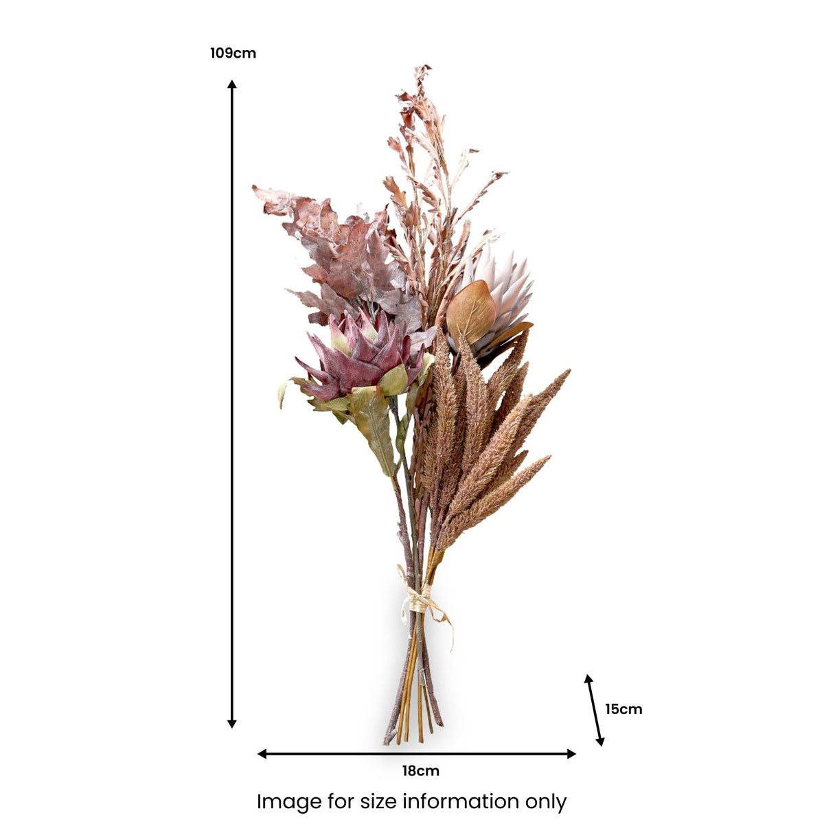 Mulberry Brown Dried Flower Bunch