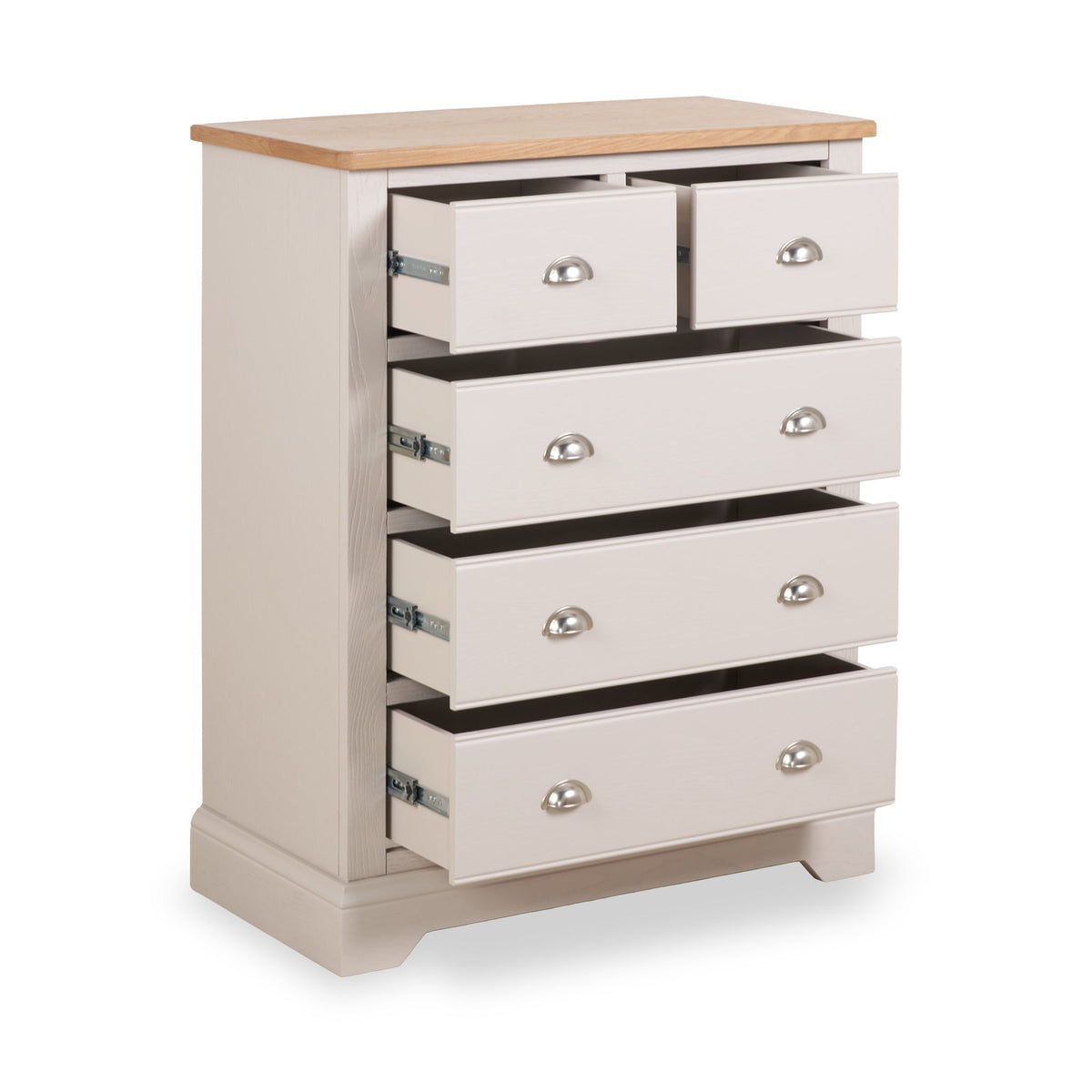 Fairford Pine and Oak 2 Over 3 Drawer Chest
