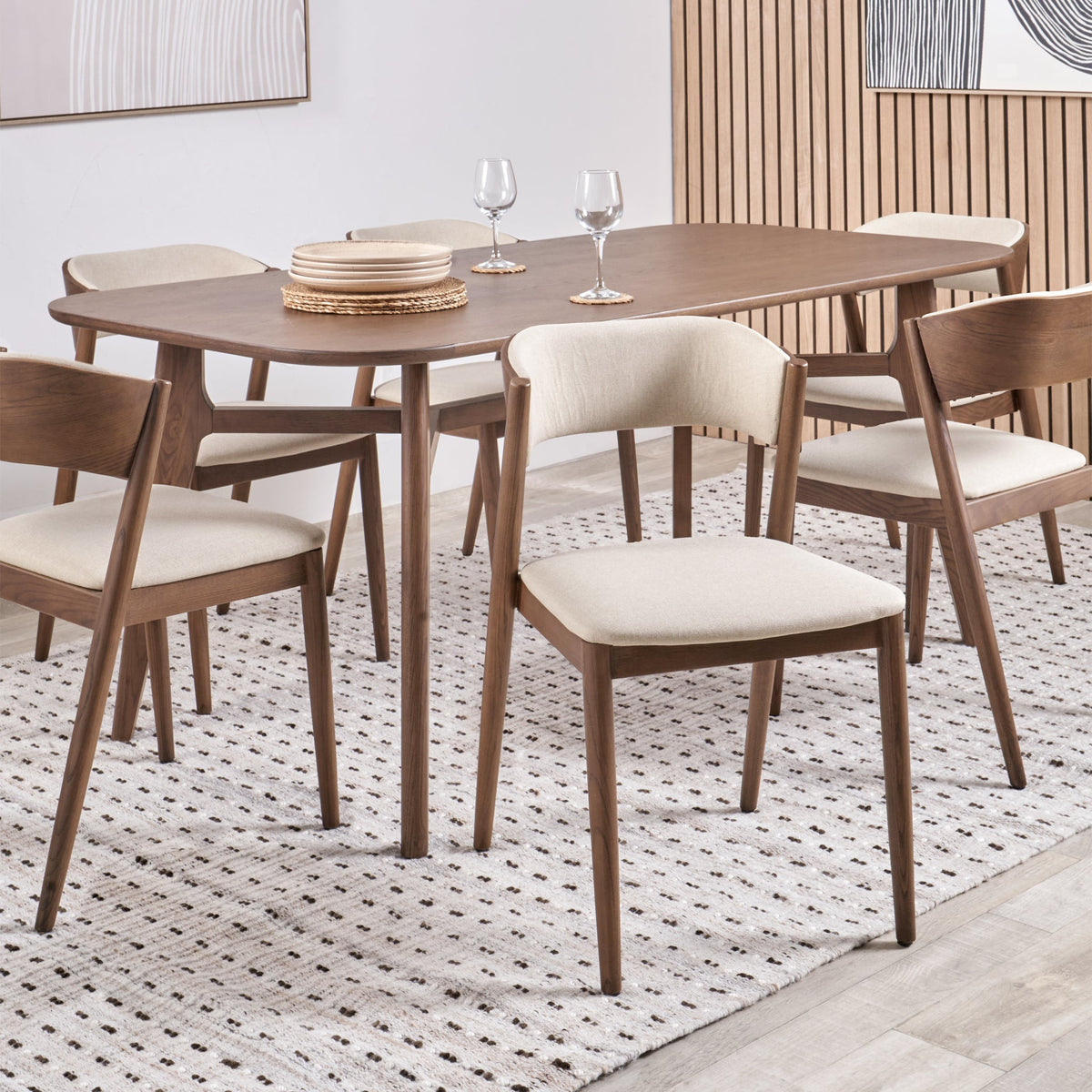 Elias Dark Ash Curved Back Dining Chair
