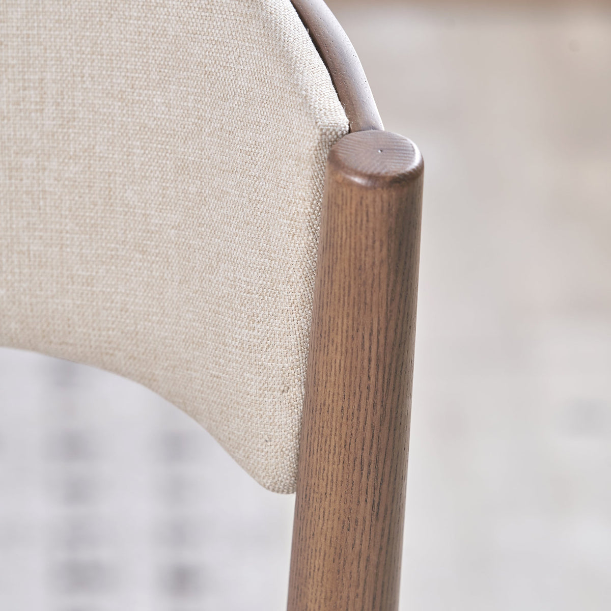 Elias Dark Ash Curved Back Dining Chair