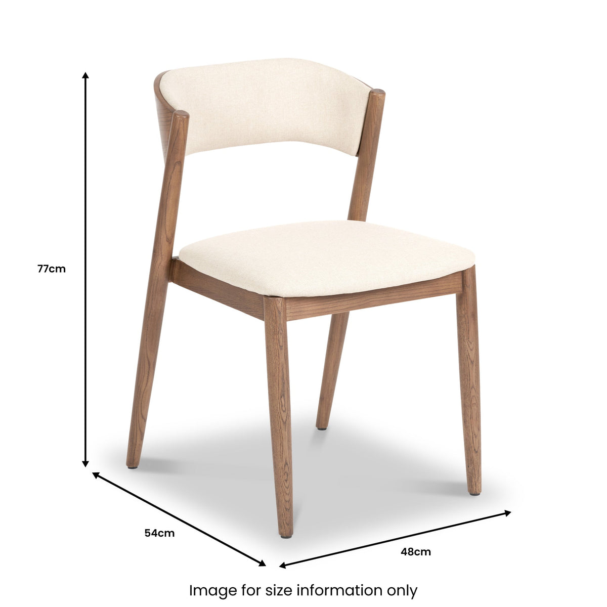 Elias Dark Ash Curved Back Dining Chair