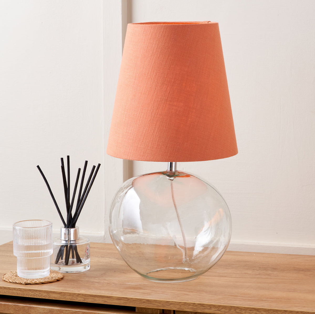 Hallie Clear Glass Table Lamp